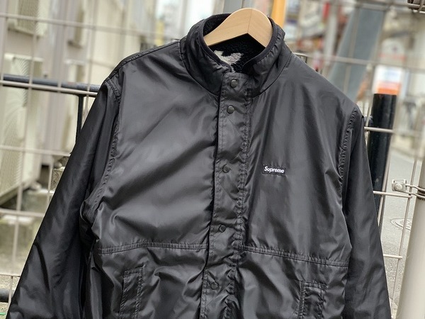 M 黒 Reversible Logo Fleece Jacket