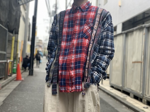 needles flannel チェックシャツ 再構築-eastgate.mk