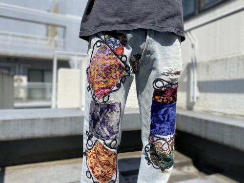 パンツ 00s GUCCI Art Pattern Denim Pants 00s GUCCI Art Pattern Denim Pants