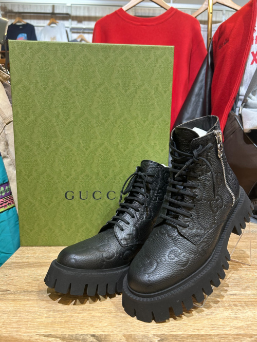 【2025年最新】大人気ブランドの人気アイテム  GUCCI が入荷 ブーツ) boots(レザー leather GG グッチ】より / 靴