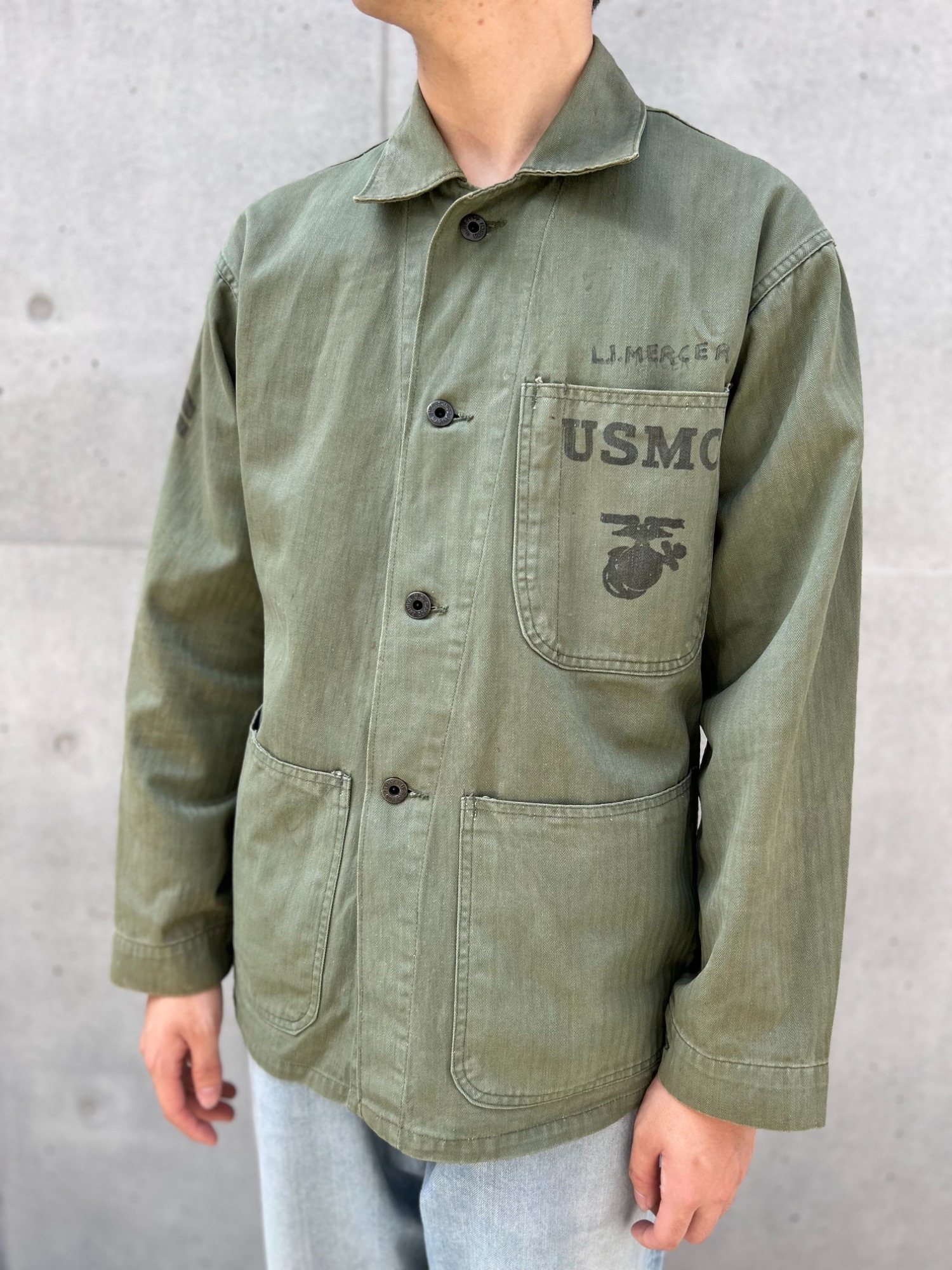 個人装備 p47hbt USMC P-47 HBT JACKET 1940'S VINTAGE｜SAFARI サファリ｜高円寺