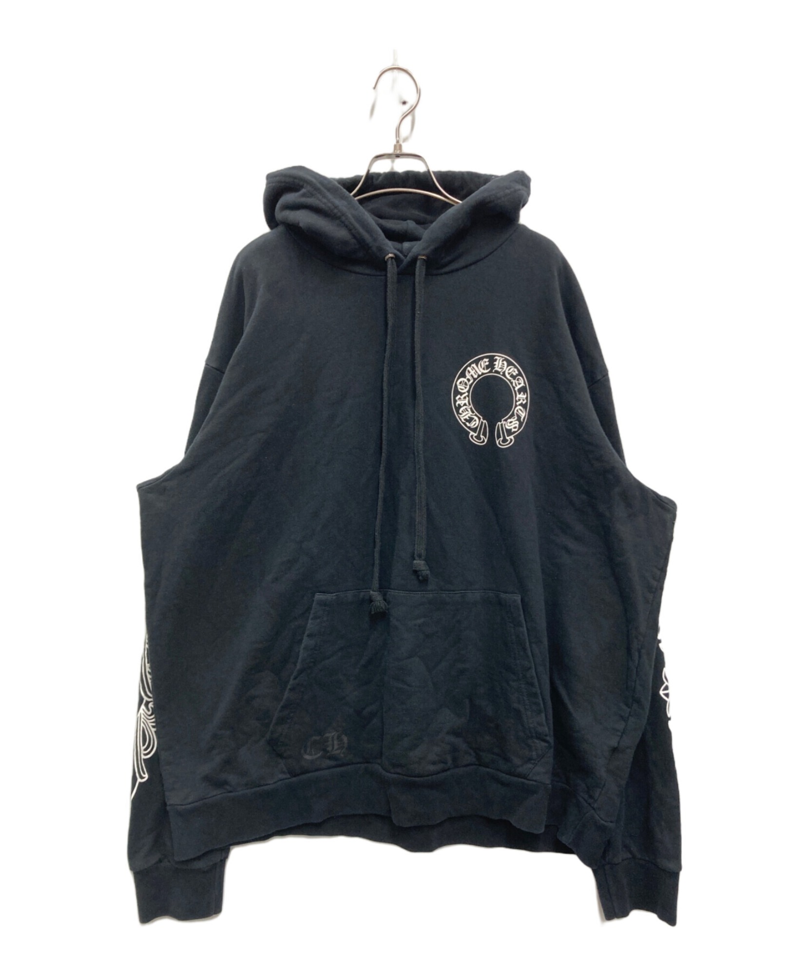 chromehearts フローラルクロス ホースシュー　フーディ Mサイズ CHROME HEARTS / クロムハーツ】Floral Cross Horseshoe Pullover
