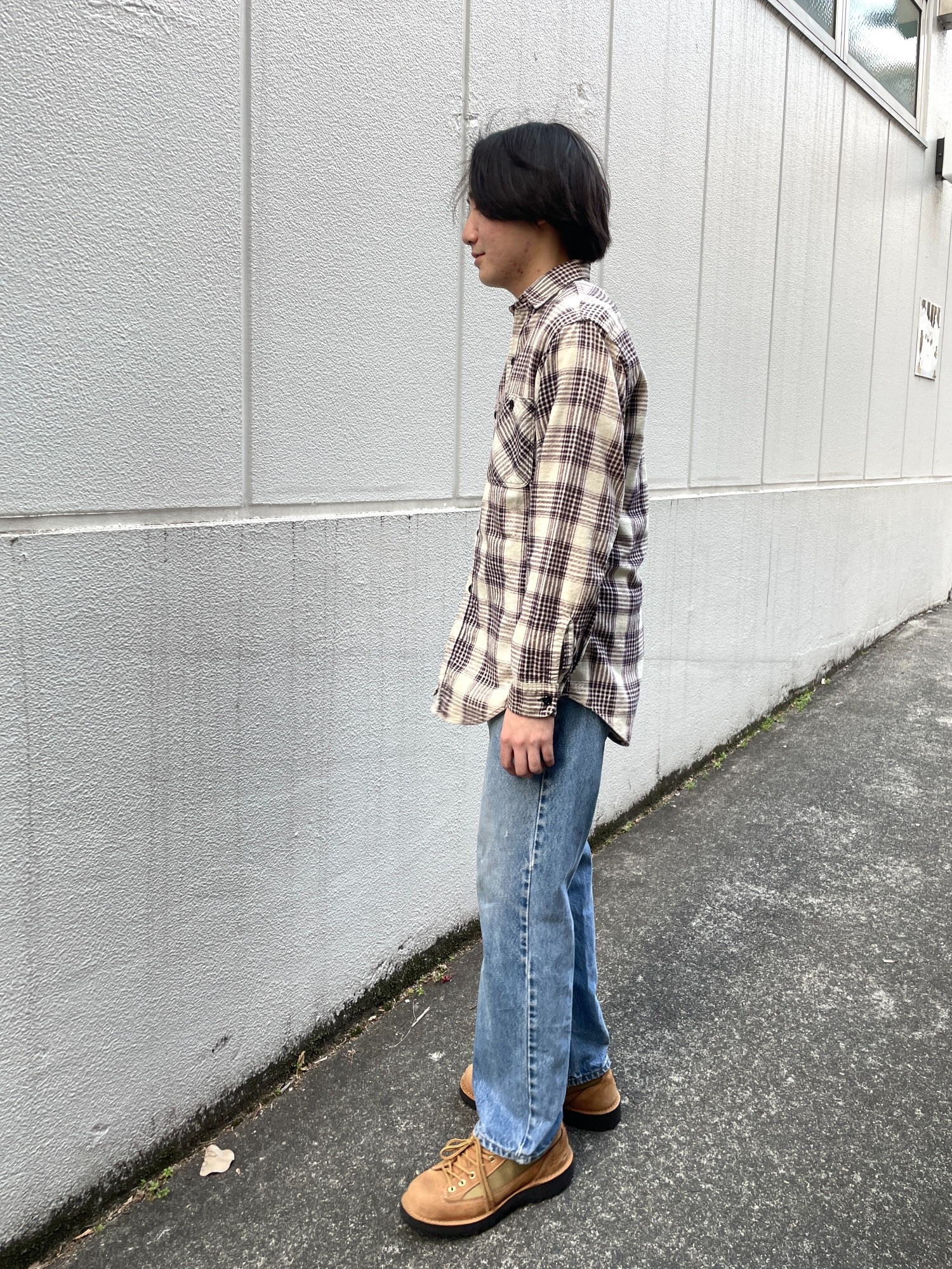 PENNEYS / ペニーズ】ヴィンテージプリントチェックネルシャツを使用 