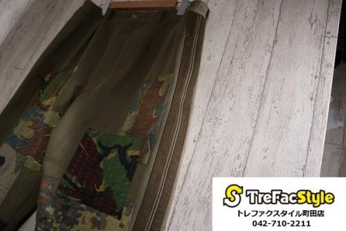 手縫いパッチワークパンツのメンズ