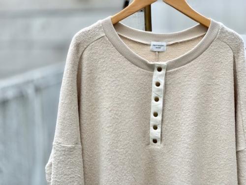 リバイバル裏毛ヘンリーネックチュニックの19ss