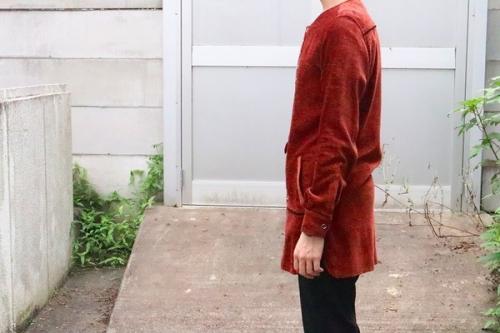 シャリーフのRAYON MOLE NO-COLLAR LONG SHIRTS