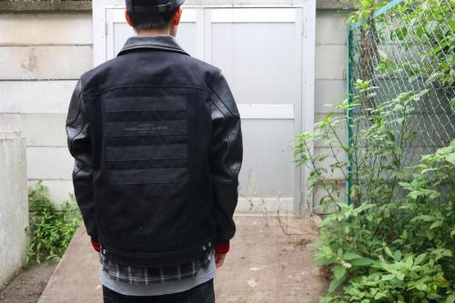 ディーゼルのレザーミックスジャケット