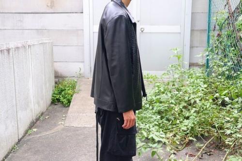 バラシの裏地デザインラムレザーブルゾン