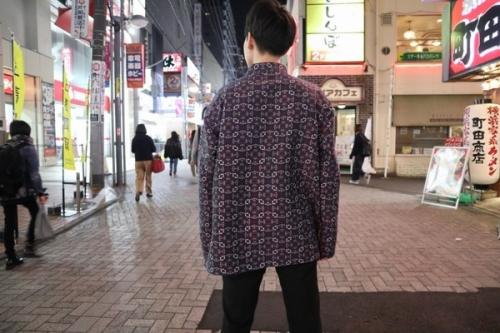 総柄マオカラージャガードシャツのメンズ