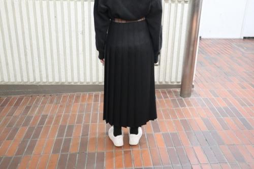 切替キルトロングスカートのレディース