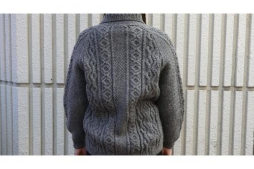 3A襟付ランバーニットカーディガンのメンズ