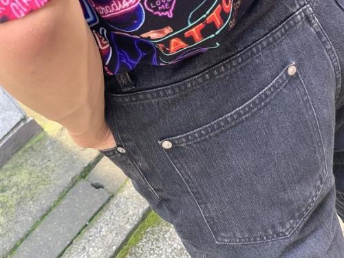 DENIM ZIPPED PANTSの20SS