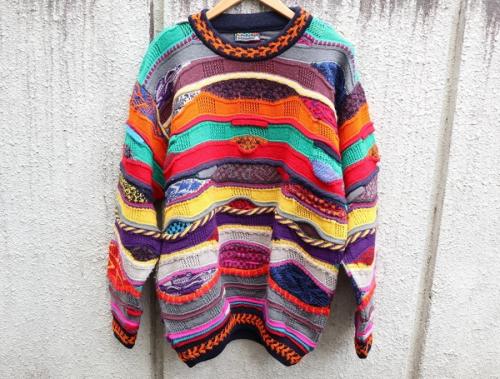 3Dクレイジークルーネックニットの町田 古着