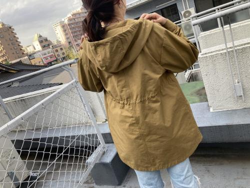 コットンナイロングログランミドルマウンテンパーカー