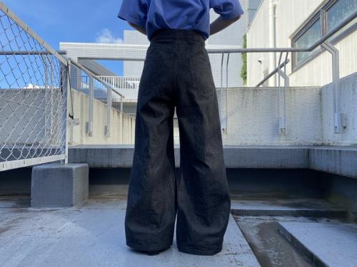 ジョンローレンスサリバンのWashed Denim Wide Pants/ウォッシュデニムワイドパンツ