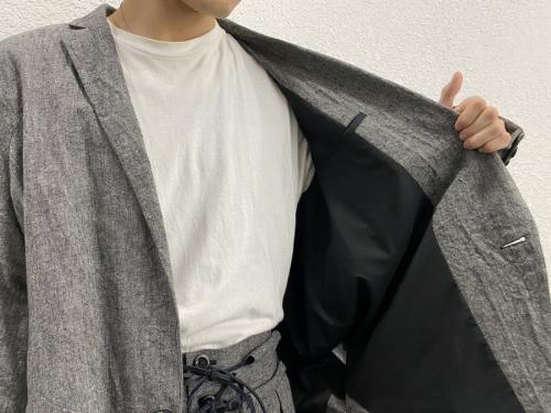 リネンゼロパンツのリネンサークルジャケット