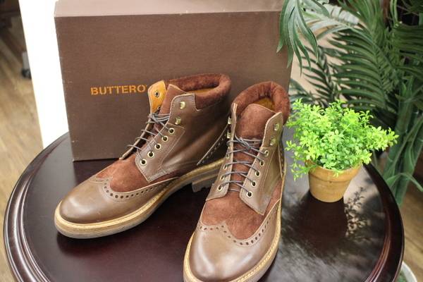 今期発売の超美品！BUTTERO(ブッテロ) COMBI WING TIP BOOTS！！-[トレ 