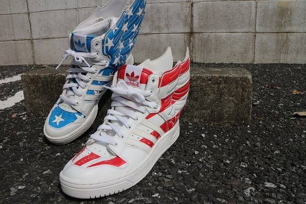 ADIDAS×Jeremy Scott コラボスニーカー 星条旗柄 買取入荷