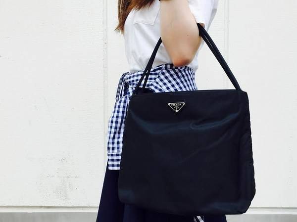 PRADA NYLON TOTE BAG BLACK B4681 -[トレファクスタイル小手指店