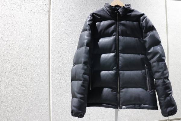 A BATHING APE（ア・ベイシングエイプ）レザーダウンジャケット入荷