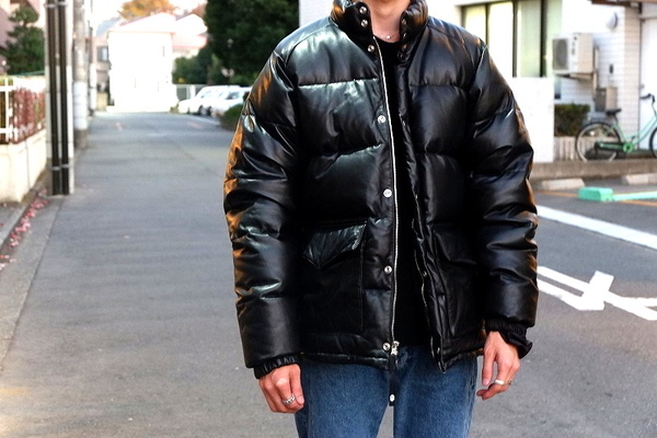A BATHING APE BAPE レザーダウンジャケット | ochge.org