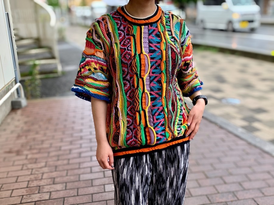 絶妙なカラー配色 芸術 COOGI クージー 3D コットン ニット セーター