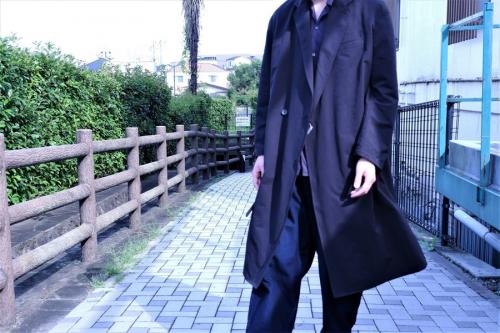 THE RERACS│ザ・リラクス / RERACS LOOSE CHESTER COAT(BLACK)