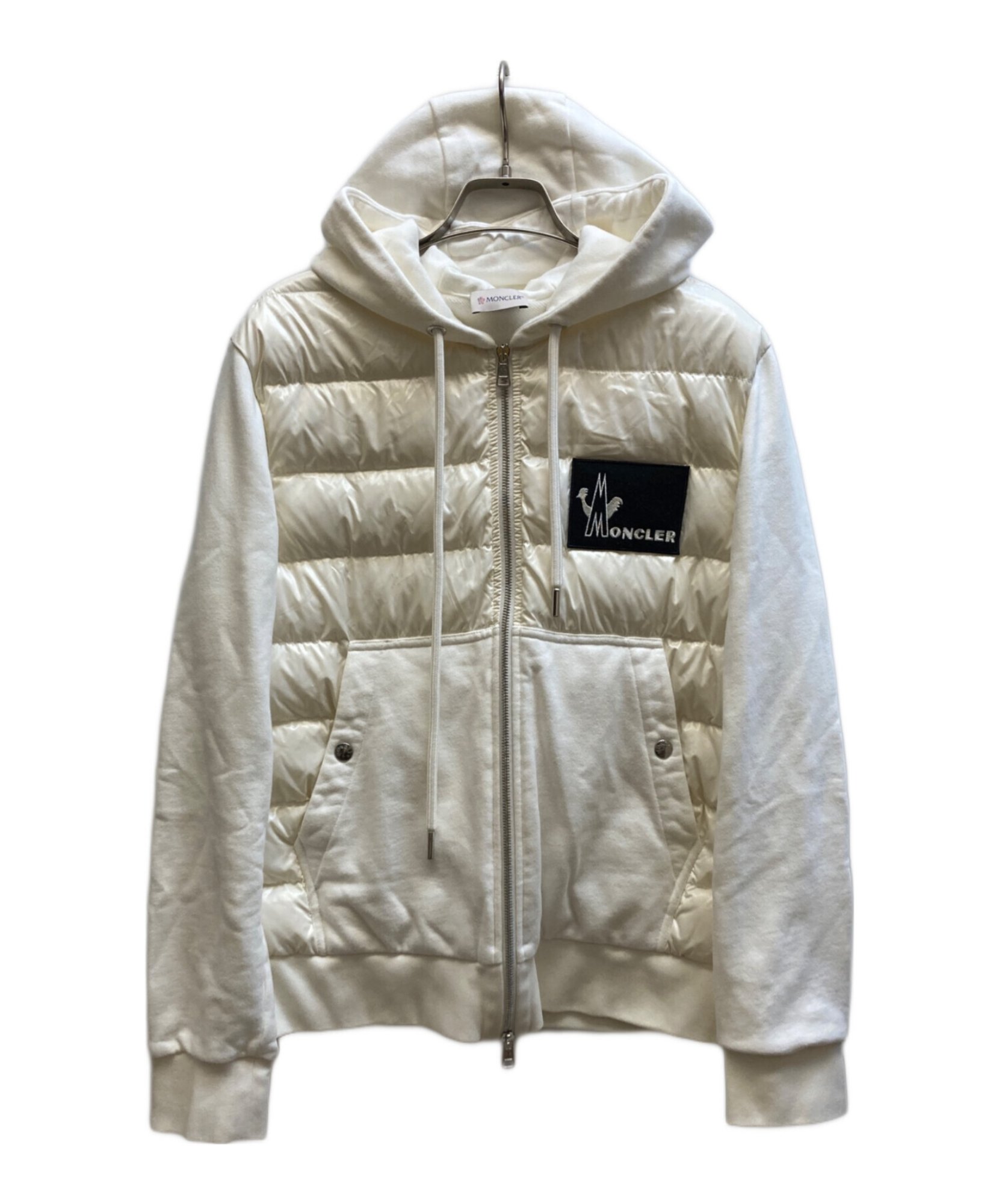 モンクレール　切替ダウン　パーカー　ホワイト MONCLER / モンクレール】ダウン切替パーカー|ラグジュアリーと機能美