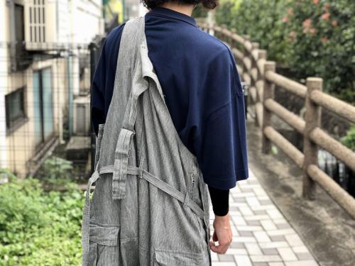 メンズ  オーバーオール ヒッコリー ヘリンボーン