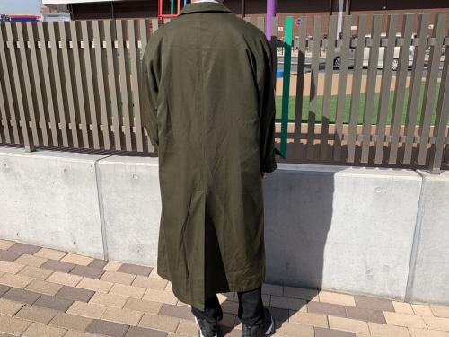 ロングコートのメンズ グリーン オリーブ