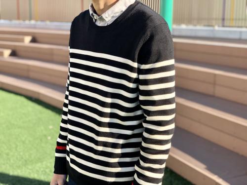 ボーダーニットのメンズ