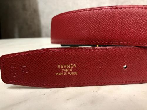 Hバックルレザーベルトのレディース 小物