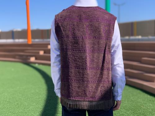 ニードルスのジャガード織フリンジベスト