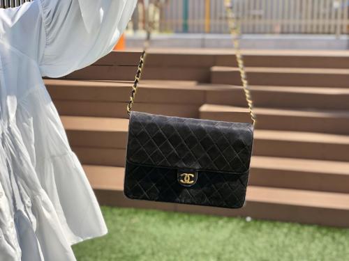 シャネルのヴィンテージシングルフラップチェーンショルダーバッグ