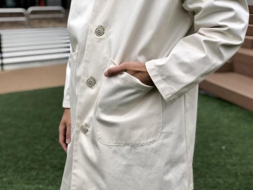 英国製ダスターコートのメンズ ステンカラーコート