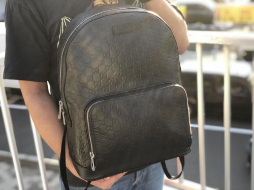 GG柄バックパックのグッチシマ 406370