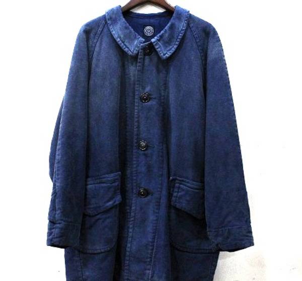 porterclassic moleskin coat blue