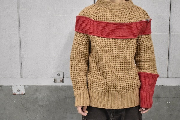 sacai /サカイ】よりジップ装飾デザインワッフルニットが入荷致しまし