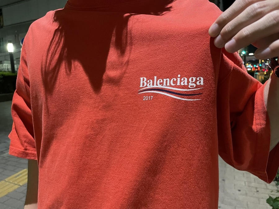 BALENCIAGA 100周年記念キャンペーンロゴ Tシャツ 黒 XS トップス T