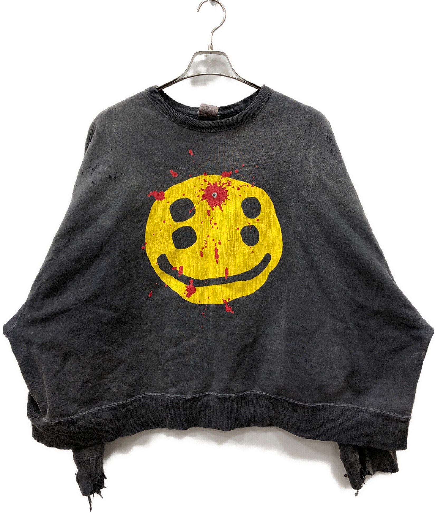 SAINT MICHAEL / セントマイケル】CP CREW SWEAT / SMILE / BLACK 