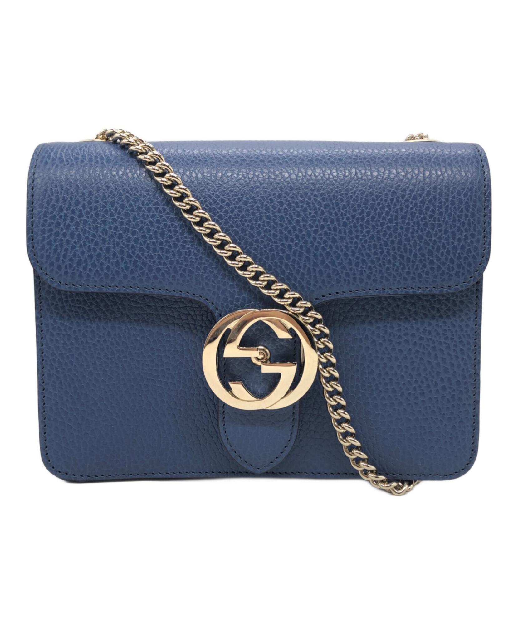 売れ済店舗 GUCCI グッチ インターロッキング ショルダーバッグ カーフ