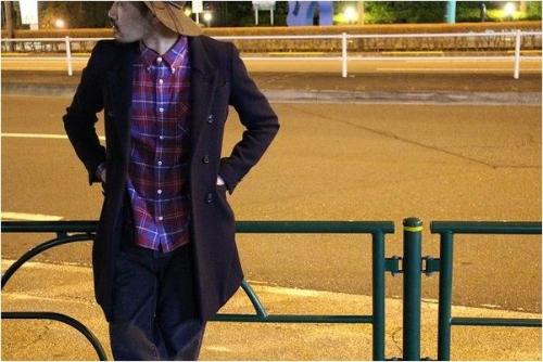 アンユーズドのダブルチェスターフィールドコート