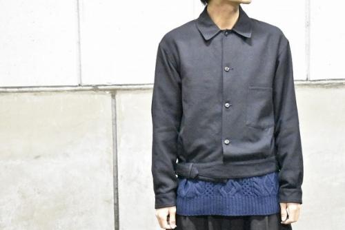 AURALEEのウールサージ ベルテッドジャケット
