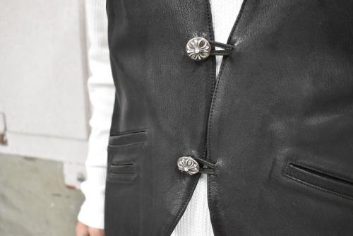 クロムハーツのクラシック2Bレザーベスト