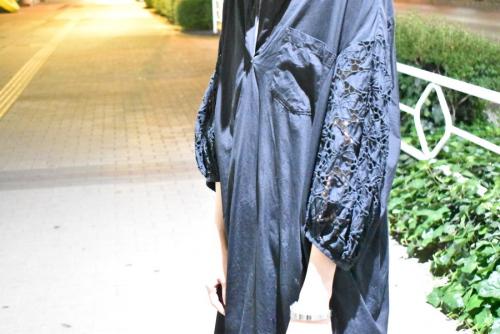 コットンレースパフスリーブワンピースの立川 新入荷