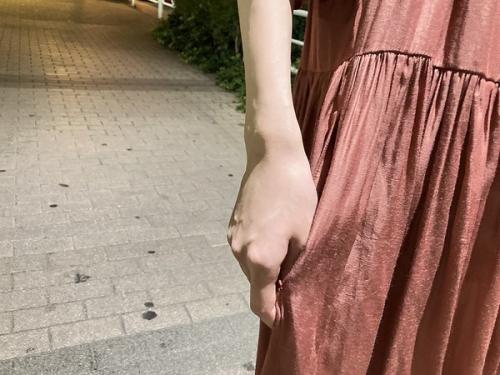 ダブルフェイスティアードワンピースの立川　新入荷