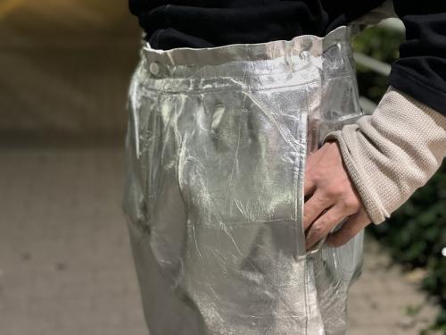 コムデギャルソンオムプリュスのMetallic painted trousers/メタリックペインテッドトラウザーズ