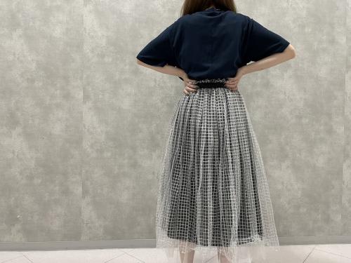 ミュベールのチュールコンビワンピース