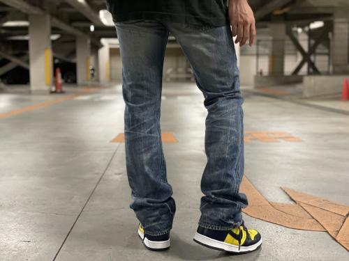 アンダーカバーの06年S/Sクラッシュ加工デニムパンツ