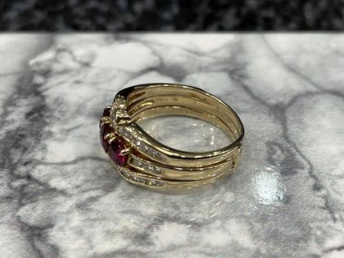 ルビーダイヤコンビリングのK18